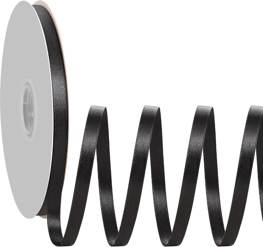 Satijnen lint 1 cm x 91m dunne rol voor versiering