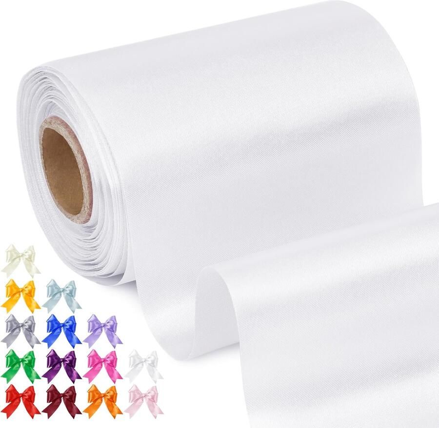 Satijnen lint 10 cm x 20 m voor cadeaus bruiloften en decoratie