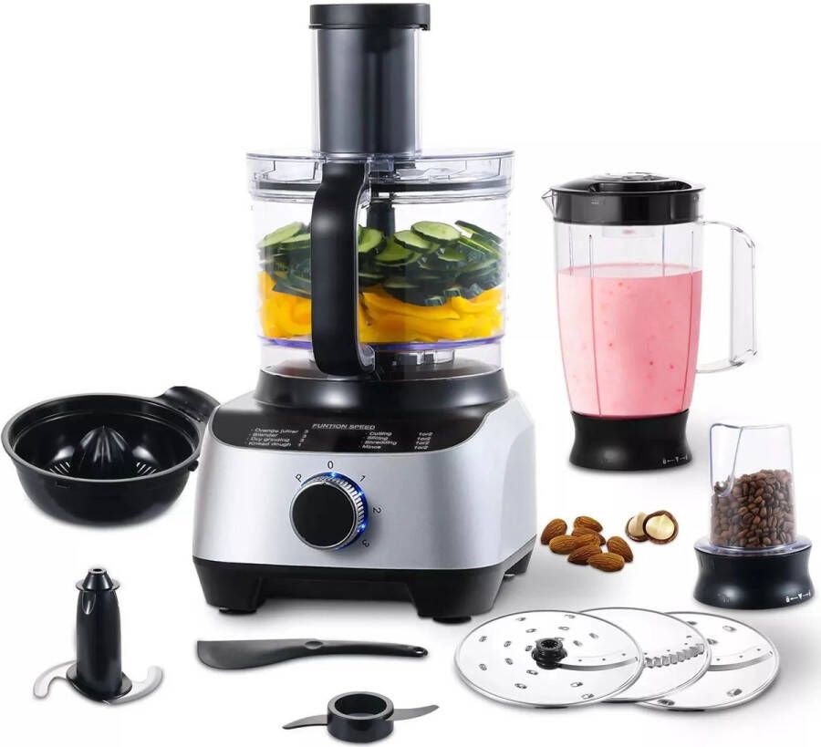 Sattire Blender 1300W 11-in-1 – Multifunctionele Keukenmixer met Smoothie- & Gardefunctie
