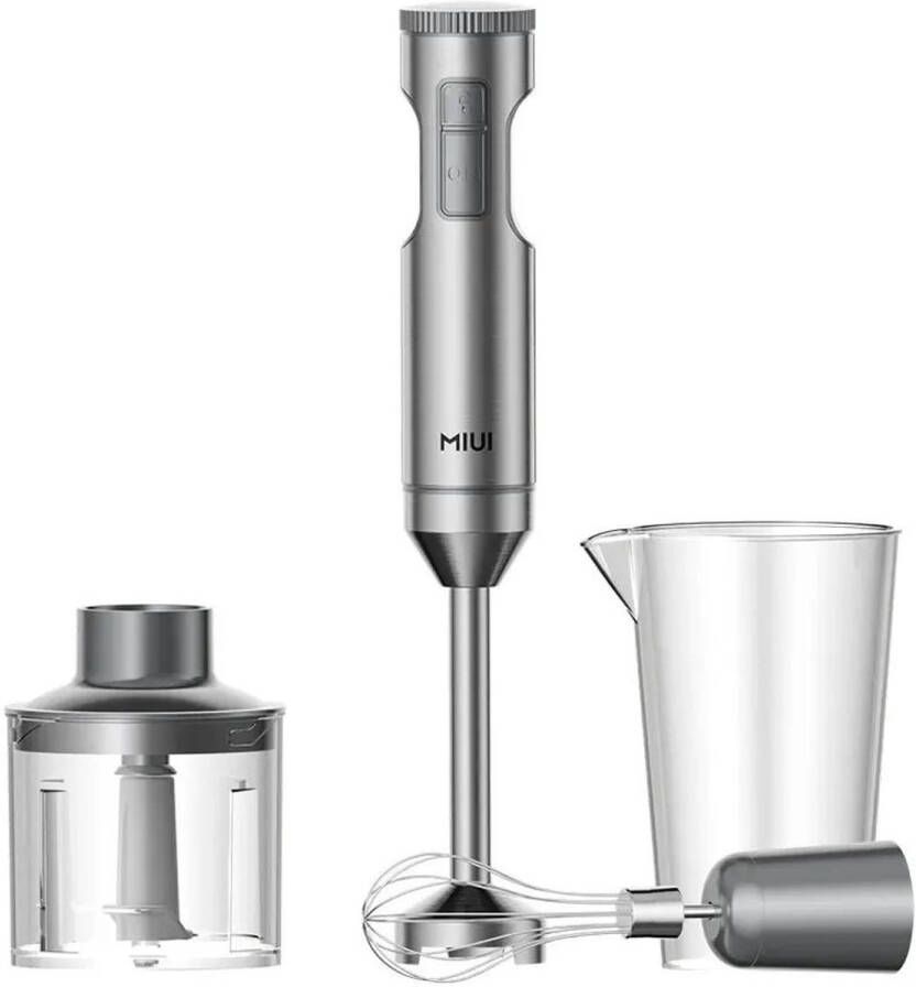 Sattire Staafmixer 1000W 4-in-1 – RVS Set met Mengbeker Hakmolen Garde & Krachtig Ontwerp