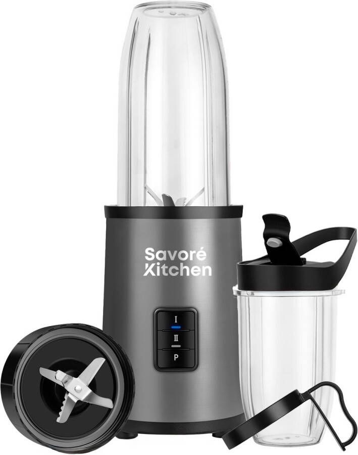 Savoré Kitchen NutriPower Pro+ Blender Smoothie Maker 2 Tritan Bekers 700W & 23000RPM - Foto 2
