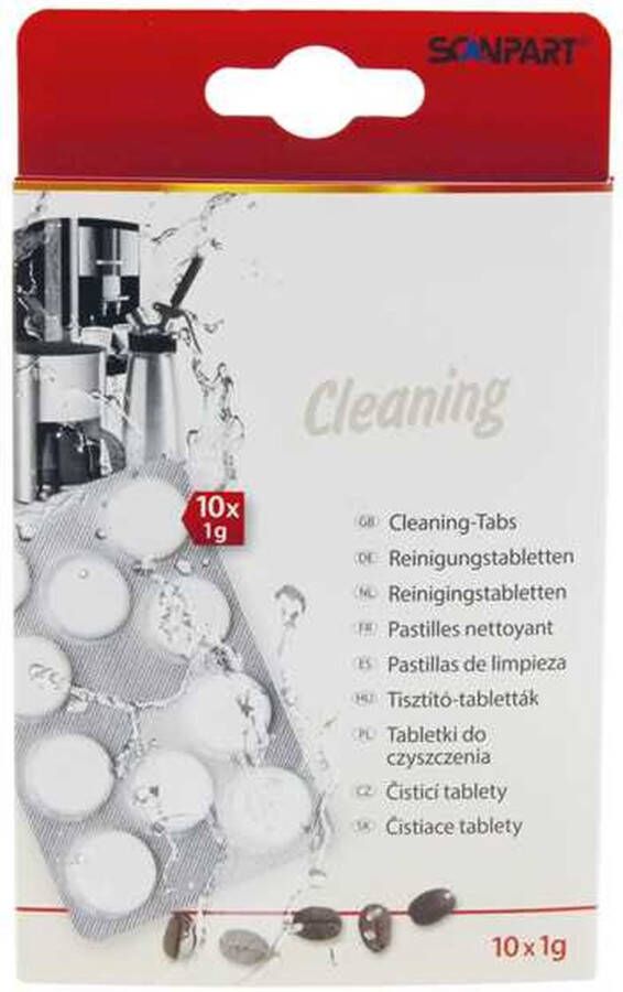 Scanpart reinigingstabletten koffiemachine Geschikt voor Bosch Jura Krups Melitta Miele Philips Saeco Siemens 10 stuks Universeel