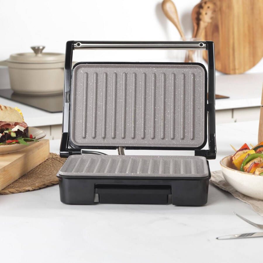 Sch Contactgrill met uitneembare platen Contactgrill Multi grill Zwart 27cm x 9cm x 23cm