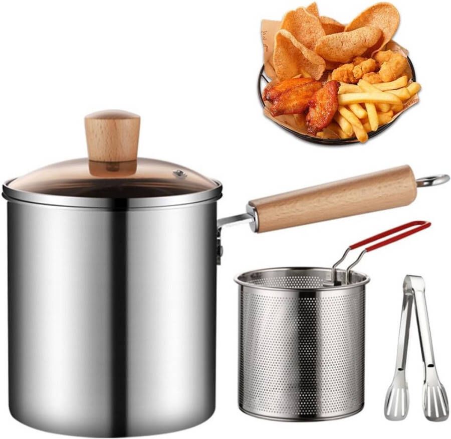 Sch Frituurpan 3 liter Frituurpan Zilver ‎20cm x 20cm x 20cm