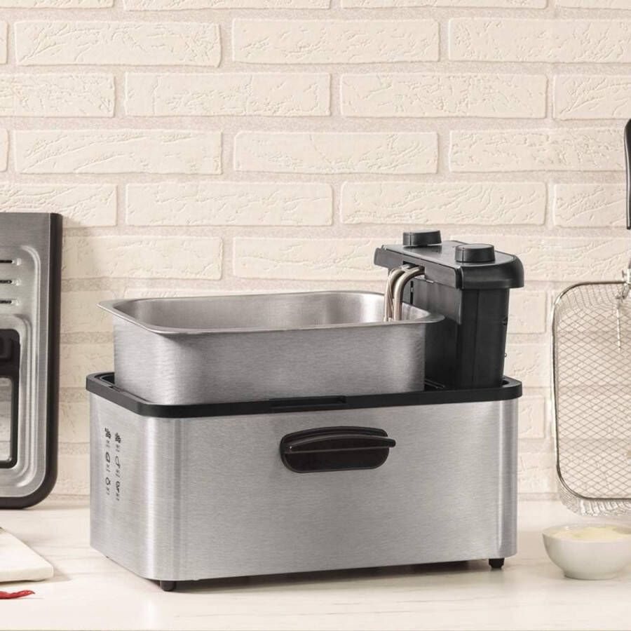 Sch Frituurpan 4 liter Frituurpan Zilver ‎57cm x 41cm x 25cm