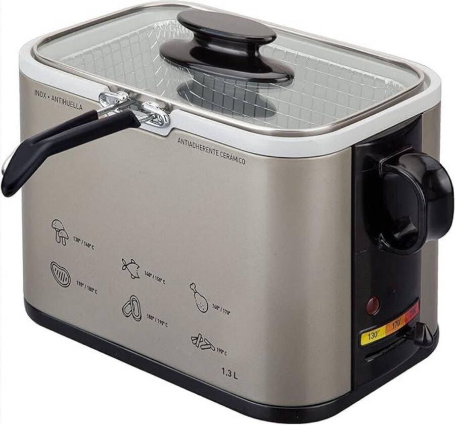 Sch Frituurpan 5 liter Frituurpan Grijs 29cm x 30cm x 21cm