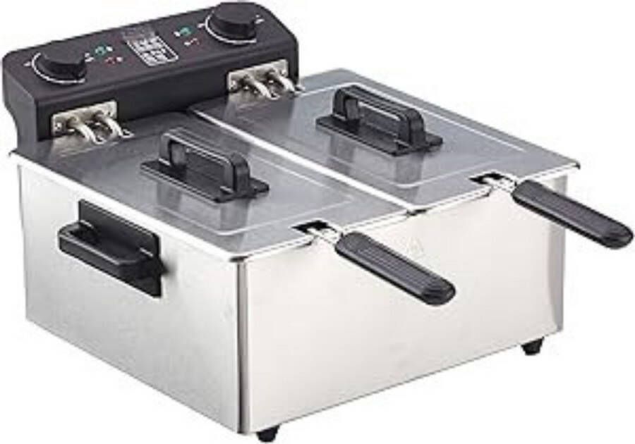 Sch Frituurpan dubbel Frituurpan Zilver 40cm x 40cm x 23cm