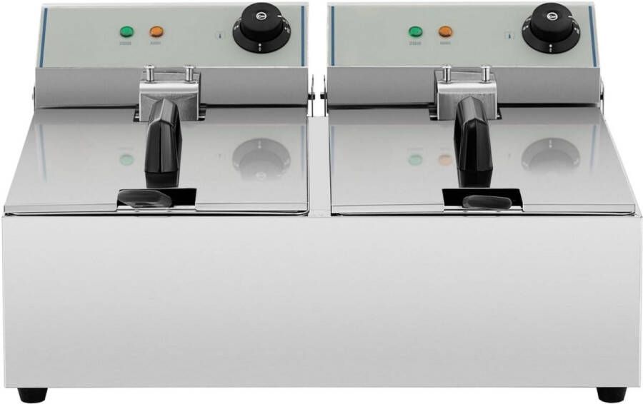 Sch Frituurpan dubbel Frituurpan Zilver ‎57cm x 44cm x 28cm