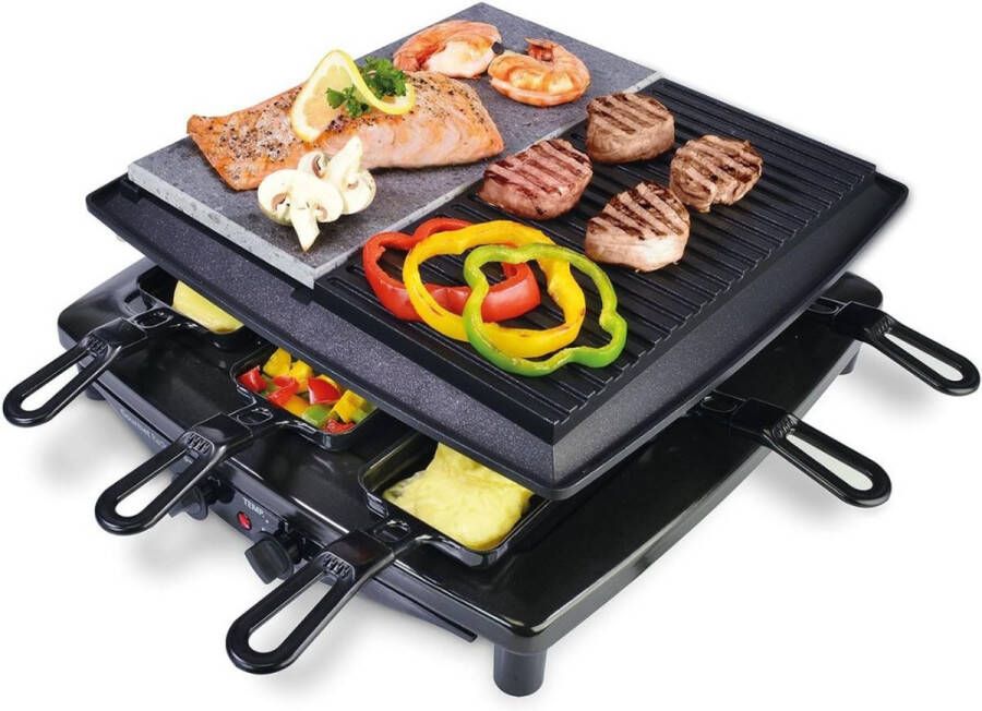 Sch Gourmetstel 8 personen Gourmetstellen Gourmet Zwart ‎39cm x 37cm x 14cm