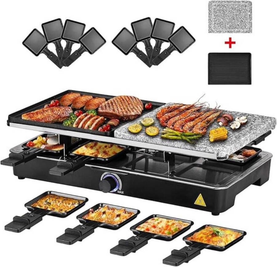 Sch Gourmetstel 8 personen Gourmetstellen Gourmet Zwart ‎45cm x 35cm x 15cm