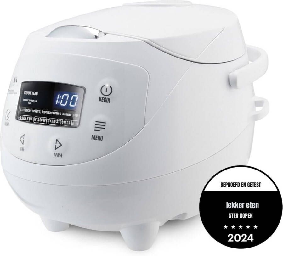 Sch Rijstkoker klein Rijstkoker Rijstkokers Wit 30cm x 23cm x 21cm