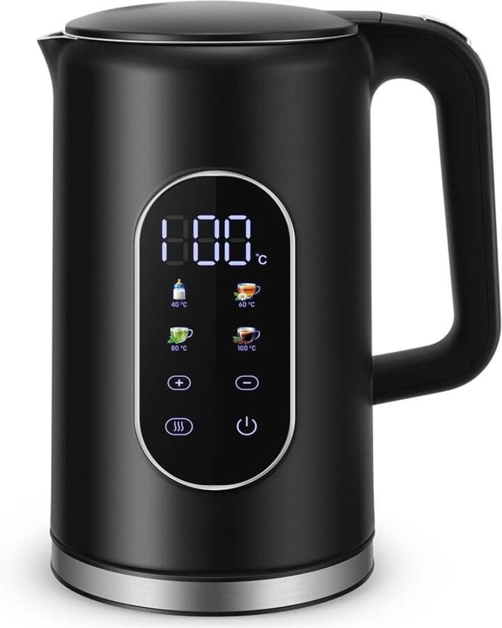 Sch Waterkoker met Temperatuurregeling Waterkoker Zwart ‎20cm x 16cm x 20cm