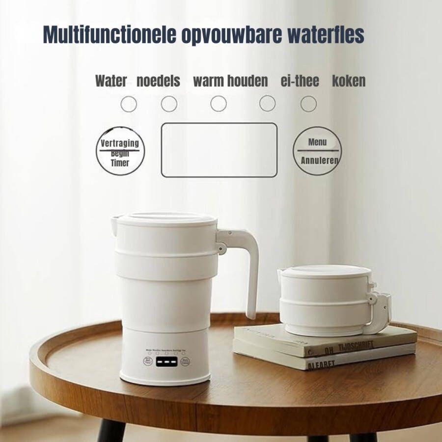 Sch Waterkoker camping Waterkoker klein Waterkoker reis WIt 16cm x 12cm x 8cm