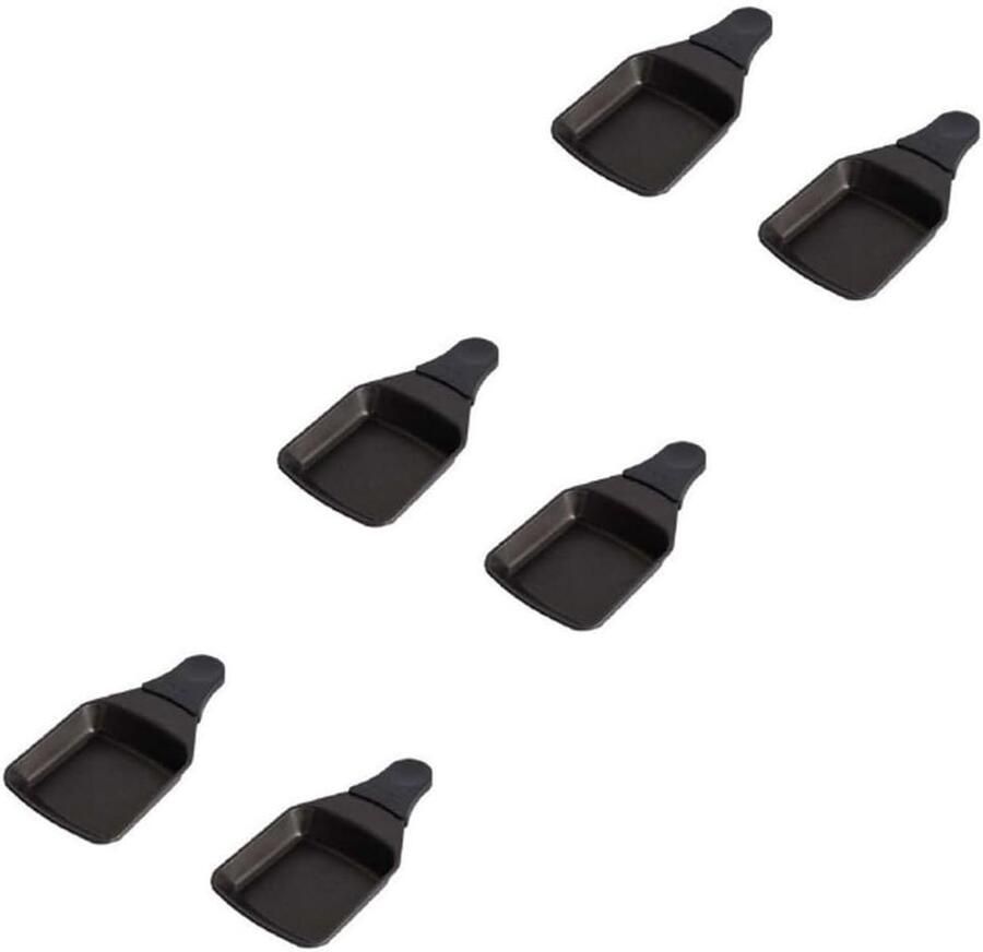 Schaaltjes pannetjes vierkant 6 stuks hoekig ideaal voor raclette Vemera