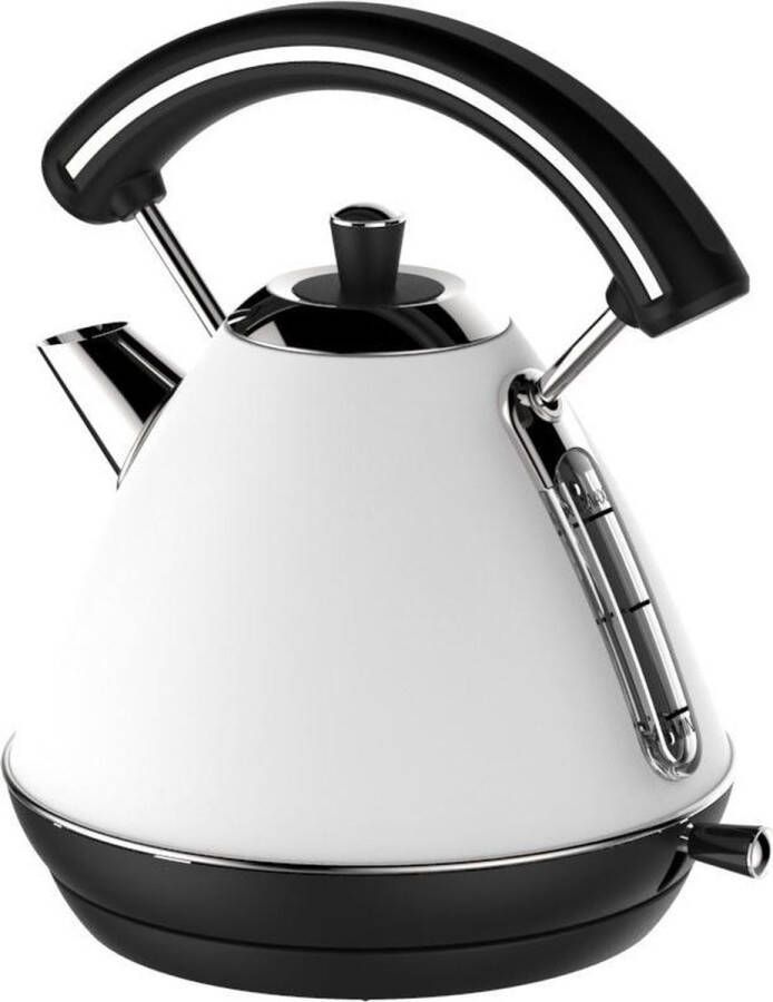 Michelino Schäfer Retro Model waterkoker RVS 1.7 liter wit Theemaker Retro Design Theeketel