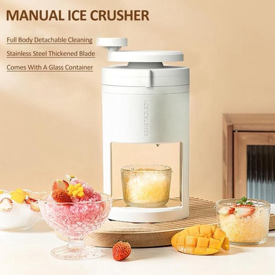 Scheerbare ijsmachine handmatig geschoren ijsmachine doe-het-zelf crushed ice maker draagbare sneeuwegelmachine met ijsvorm voor het maken van feestjes