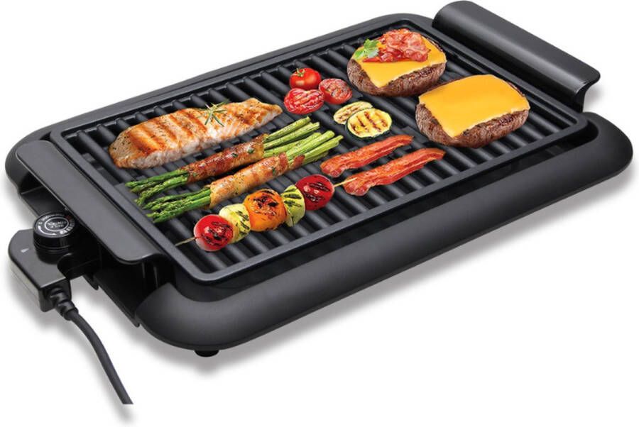 Scheffler Grillplaat Elektrisch Barbeque Grill en Vetopvangbaar Keramisch Veilig Grillen Rookloos 4 tot 6 Personen Tafel Barbeque -black friday 2024 deals
