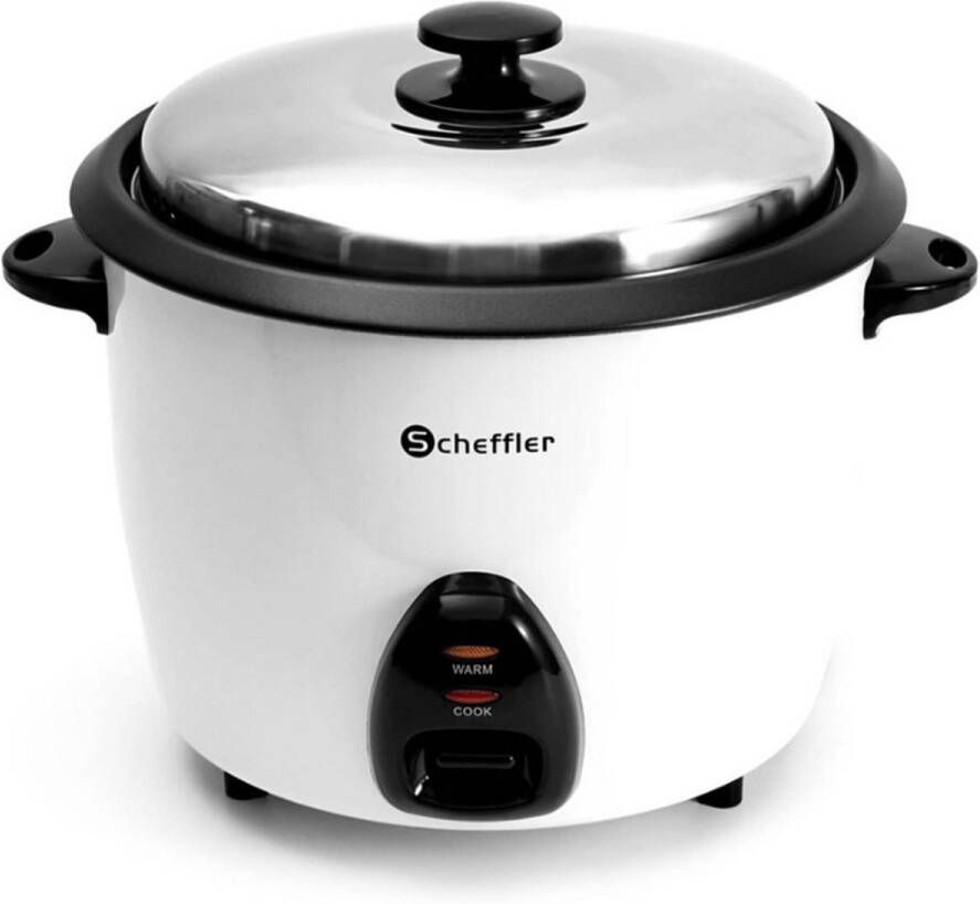 Scheffler Rijstkoker 3 6L Rijstkoker Grote Capaciteit Warmhoudfunctie Antiaanbaklaag Inclusief Rijstlepel & Maatbeker RVS Deksel 1300W