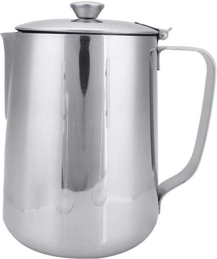 Schuimbeker 2000 ml Melkkruik Roestvrij Staal Melkopschuimkan Ergonomisch Handvat Duurzaam en Veilig Melkkan