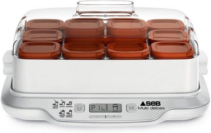 Seb Yoghurtmaker Multidélices YG661A00 12 Potten 140 ml Glas