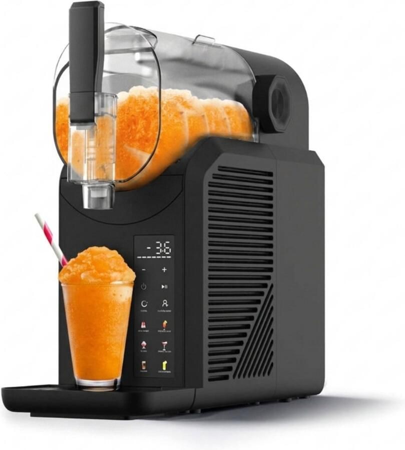 SEEGER SuperSlush Machine Geen IJs Nodig 7 Programma's Slush Puppy Maker Slushi Granita Frappé Milkshakes en meer Zelfreinigingsmodus Zwart - Foto 2