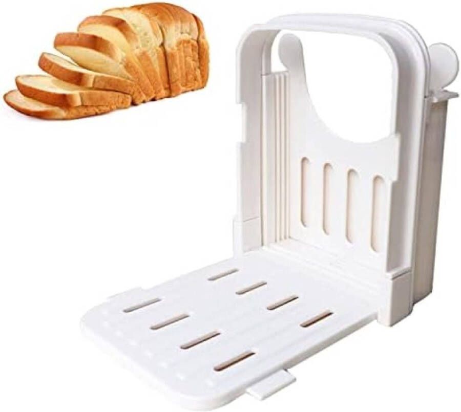 Selbro Broodsnijder multifunctionele sandwich toastmaker opvouwbare en verstelbare handmatige handgreep zelfgemaakte snijmachine voor het snijden van brood met 4 plakdiktes snel en veilig