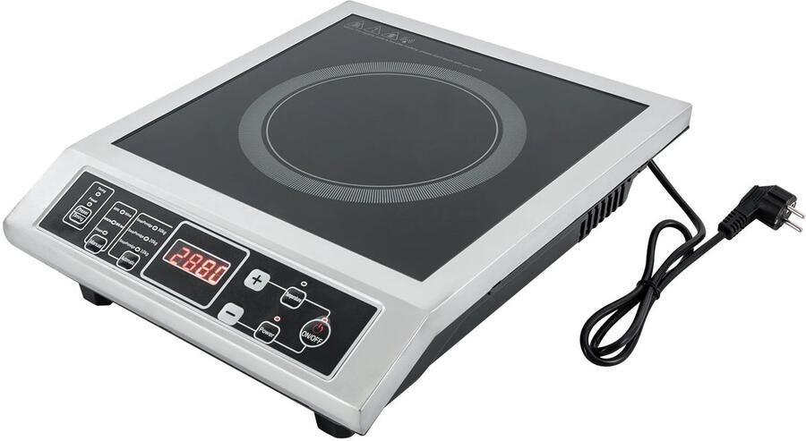 Sello! inductiekookplaat – vrijstaand – draagbaar – 1 pit – 800 3500w vermogen – 8 vermogens – 8 temperaturen – timerfunctie