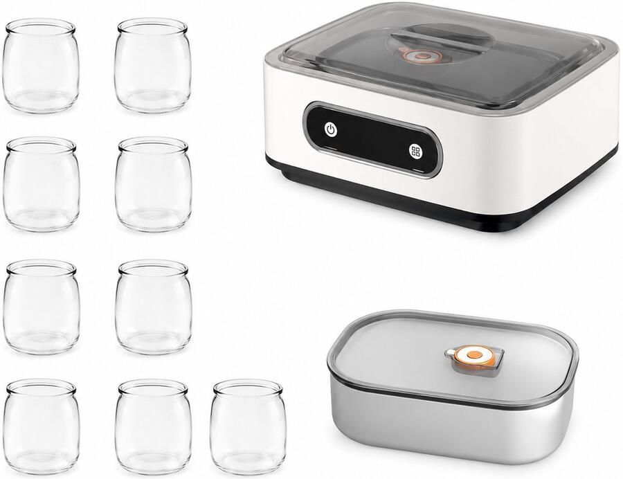 Sello! yoghurtmaker – probiotica – verbeterde darmgezondheid – nauwkeurige temperatuurregeling – timerfunctie – led-display – wit