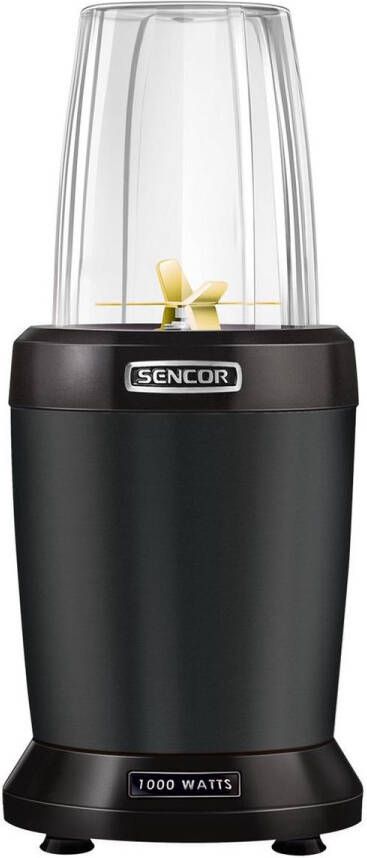 Sencor SNB 4303BK nutri blender inclusief twee tritan drinkbekers to go 0 8 en 1 liter 1.000 Watt titanium messen pulse functie BPA-vrij zwart - Foto 2