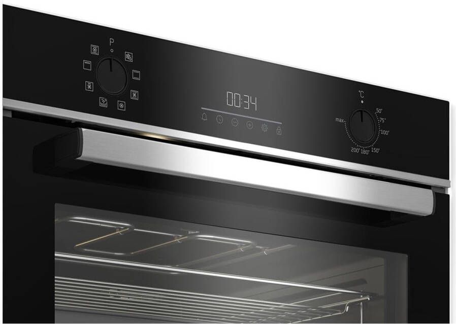 Senza Marchio Beko BBCM13300X EEK: A Einbaubackofen 60cm breit 48L Kindersicherung SteamShine edelstahl