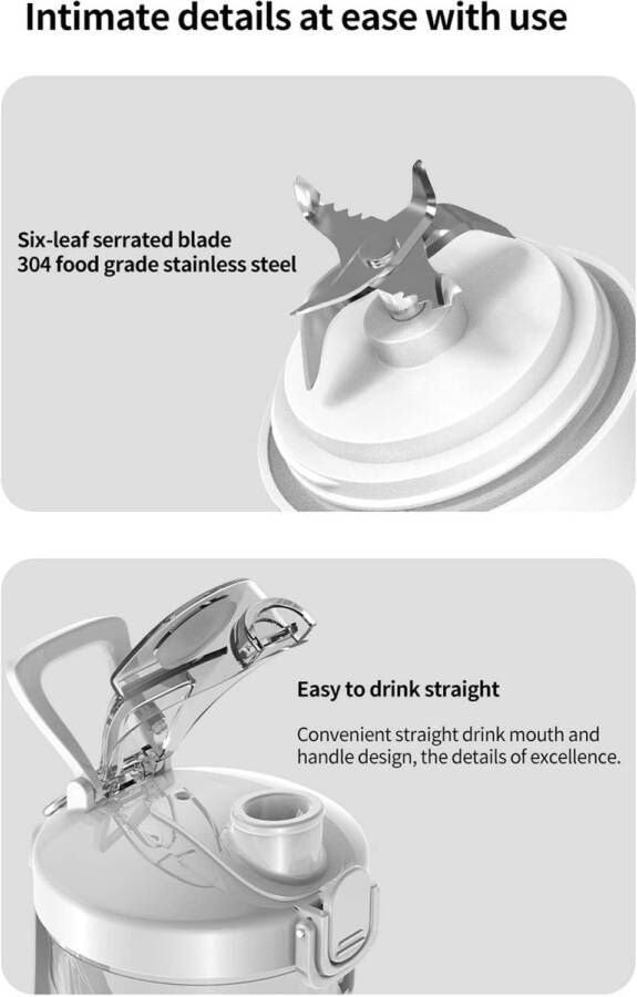 Senza Marchio Draadloze Sinaasappelpers Machine 600 Ml 6 Messen Waterdichte Oplaadbare Blender Ice Crusher Citrus Fruit Draagbare Elektrische Cup C