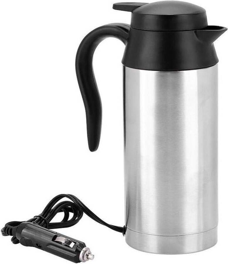 Draagbare 24 V waterkoker voor op reis roestvrij staal thermoskan sigarettenaansteker fles voor thee koffie drinken