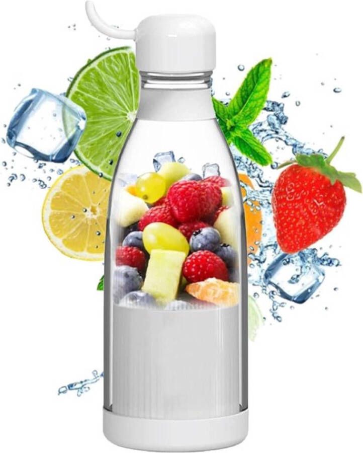 Draagbare Mini Blender 300 ml Persoonlijke USB Oplaadbare Mini Shakerfles Milkshake Sap Smoothie Roestvrijstalen 304 mes Food Grade PP (USB Kabel Meegeleverd)