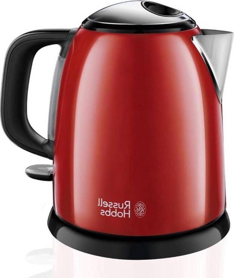 Senza Marchio Flame Red Mini Waterkoker Snelkookfunctie Rood 1L RVS Hoogglans 2.400 Watt