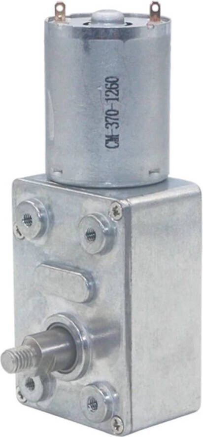 Senza Marchio IFXAVJWSQ JGY370-4632 DC wormwielmotor 6V motor 8 mm uitgangsas M5 schroef dubbele platte kop gewijd aan afzuigkap zelfsluitend (13RPM)