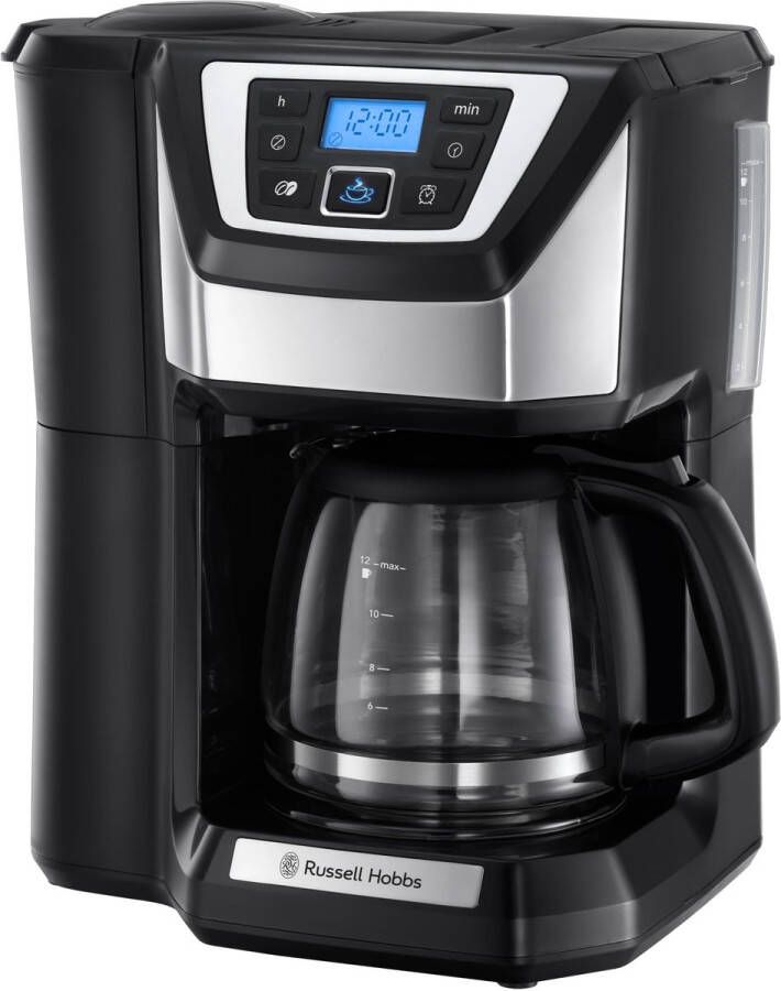 Senza Marchio Russell Hobbs Koffiemachine met molen [digitale timer douchekop voor optimale extractie en aroma] Victory (max. 12 kopjes glazen kan van 1 5 l maalstand) 22000-56 RH filterkoffiezetapparaat