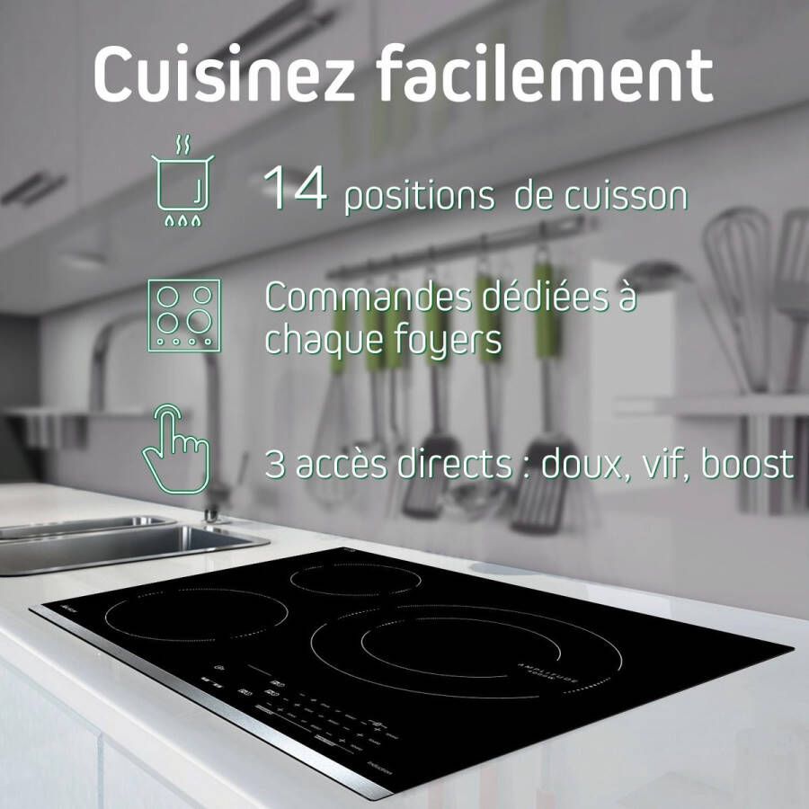 Senza Marchio Sauter SPI4664B Inbouwkookplaat (inductie glaskeramiek zwart touch-bedieningselementen 50 60 Hz)
