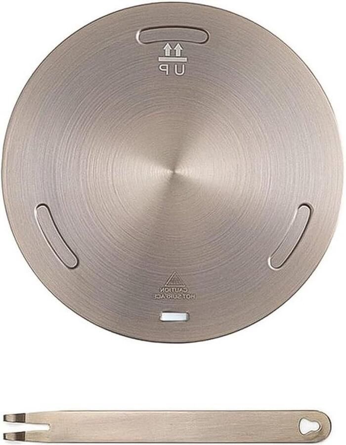 Senza Marchio Warmteverspreider Plaat Adapter met Verwijderbare Handvat Kookplaat Warmteverspreider Converter Schijfbeschermer voor Gasfornuis Inductiekookplaat Glas Kookplaat Koffie Melk