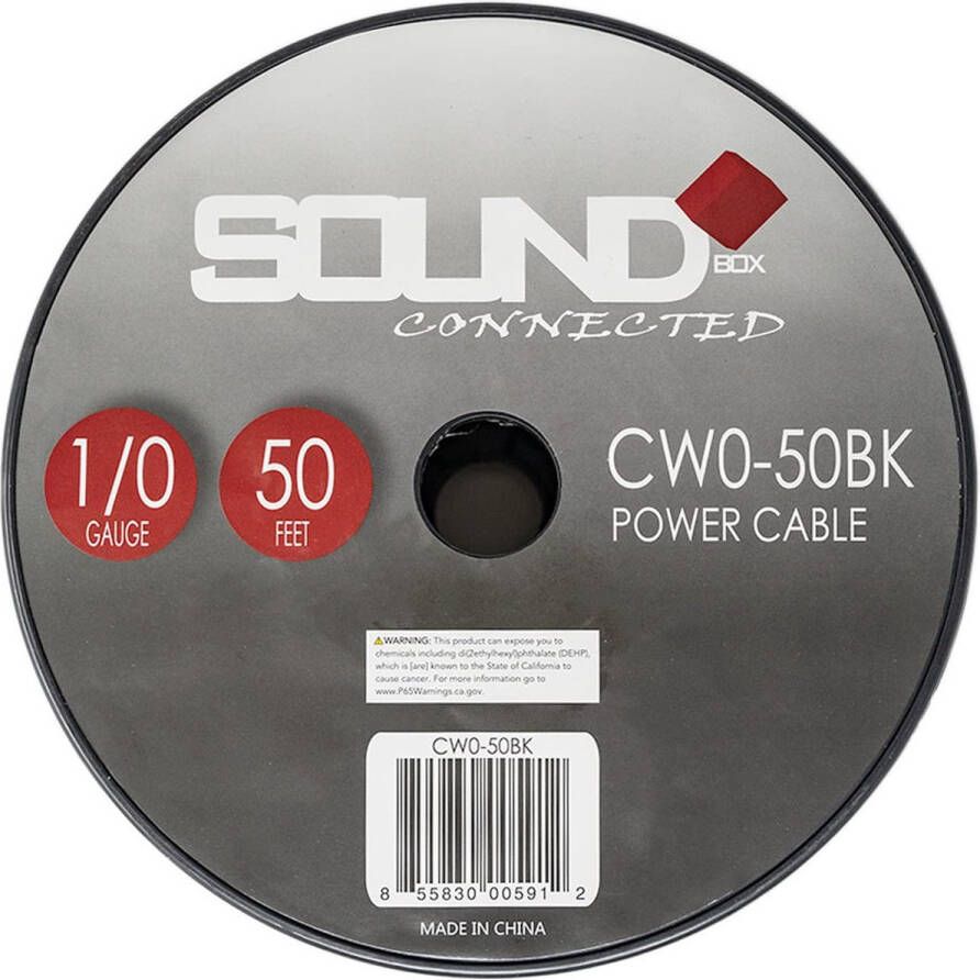Senza Marchio SoundBox versterker 0 gauge aangesloten zwart 1 0 Superflex-kabel 50 m 50 m spoel