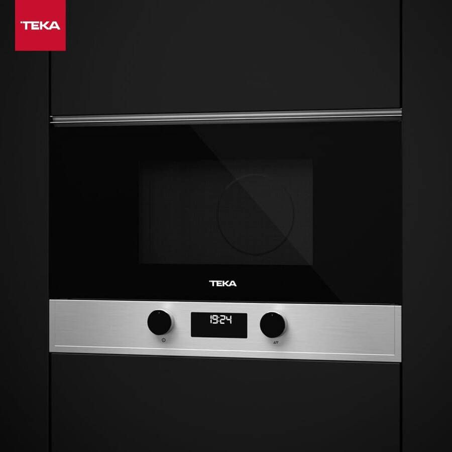 Senza Marchio TEKA MS 622 BI S Inbouwmagnetron inhoud 22 l 5 standen uitgang 850 W keramische binnenkant 2 afstandsbedieningen timer 60 min kleur roestvrij staal