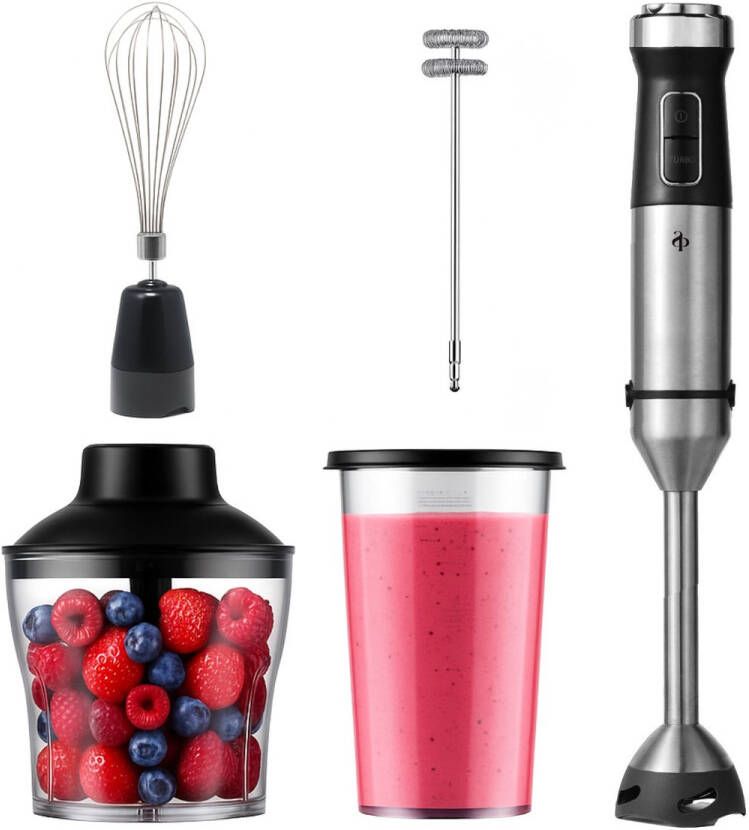 SEPH Staafmixer 5-in-1 Set – 1200W Staafmixer met Mixerstaaf Hakmolen Melkopschuimer Garde & Maatbeker