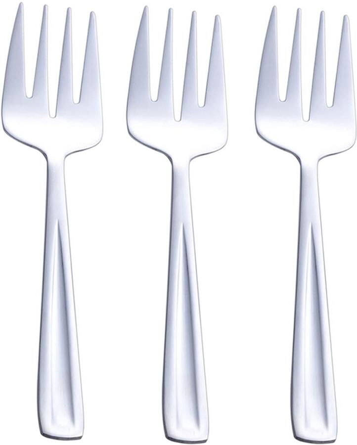 Serveervork Set van 3 Roestvrij Staal Vaatwasmachinebestendig 24 1 cm Perfect voor Feest Buffet Hoogwaardige Kwaliteit Serveerbestek
