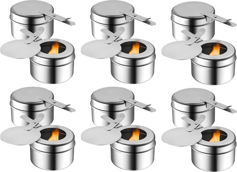 Set van 12 Brandpasta Houder voor Fondue en Grillen