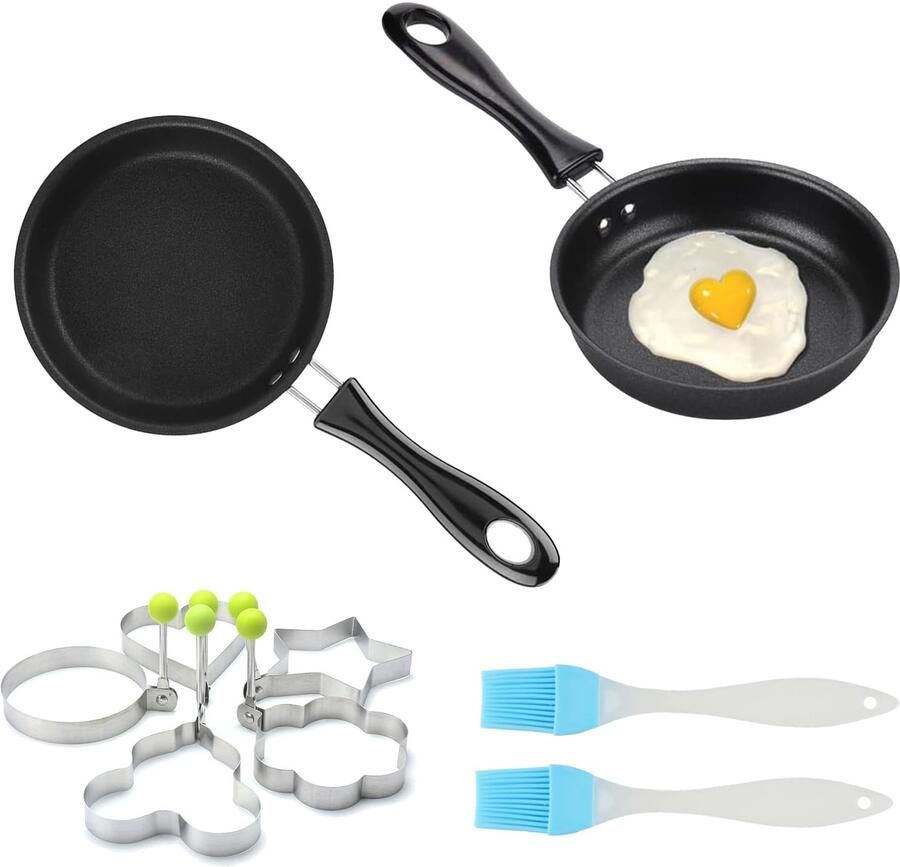 Set van 2 Mini Koekenpannen voor Inductiekookplaat