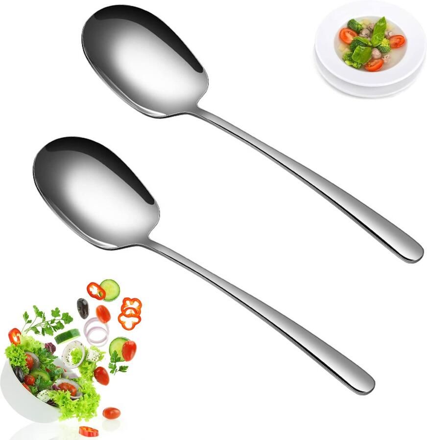 Set van 2 RVS Serveerlepels voor Buffet en Keuken