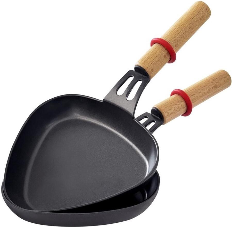Set van 2 Triangulaire Raclette Pannen