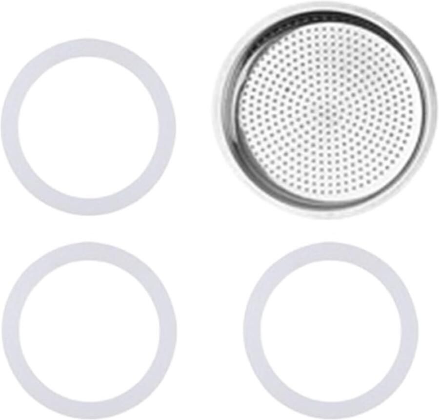 Set van 4 Afdichtingen voor Espressomachine met Reservefilter