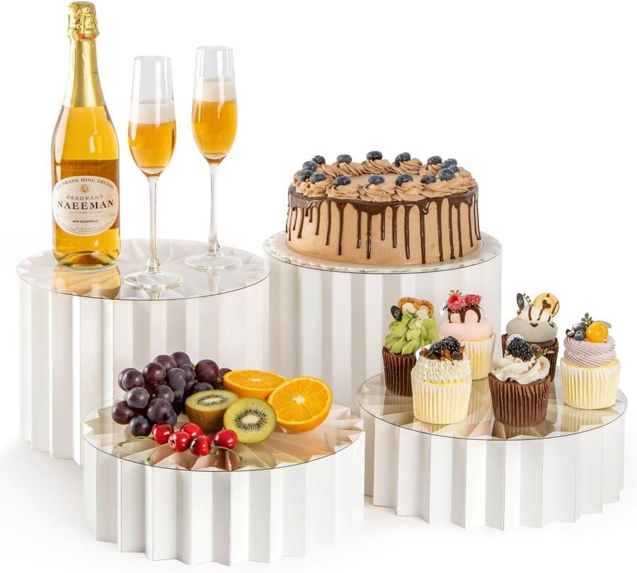 Set van 4 Buffet Riser voor Elegante Voedselpresentatie