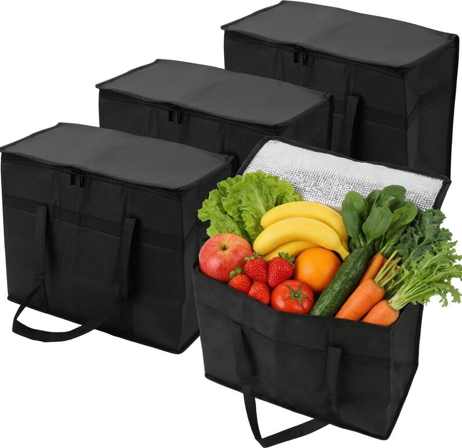Set van 4 Isolerende Voedselbezorgtassen van 30L