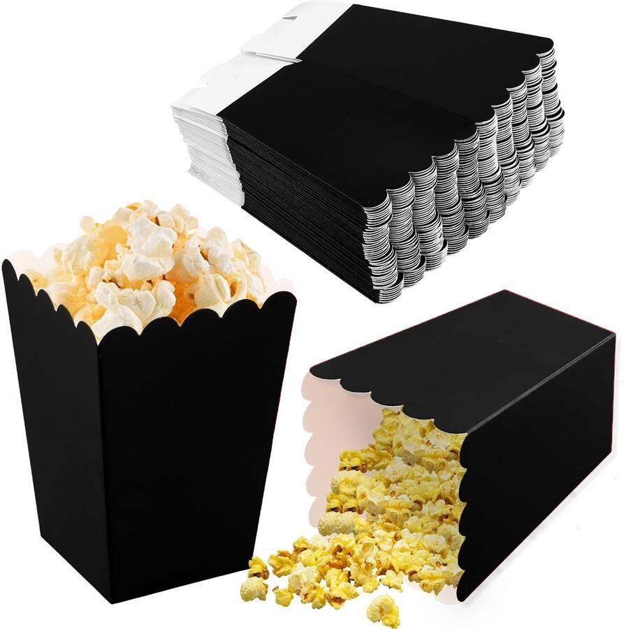 Set van 50 Mini Popcorn Dozen in 4 Kleuren